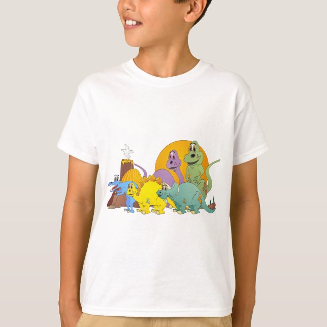 Camiseta 5 amigos de dinosaurios (Anverso)