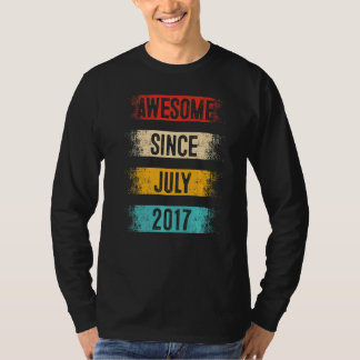 Camiseta 5 años de edad increíble desde julio de 2017