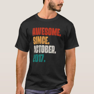 Camiseta 5 años de edad increíble desde octubre de 2017