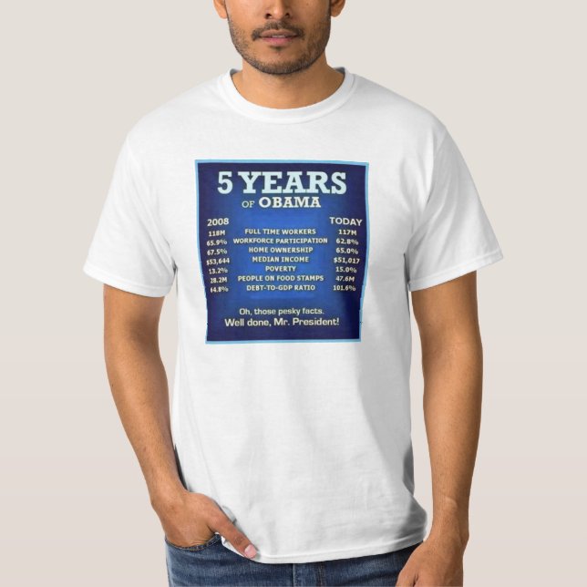 CAMISETA 5 AÑOS DE OBAMA (Anverso)