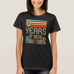 Camiseta 5 Años De Ser Sorprendente 5 Años Quinto Cumpleaño