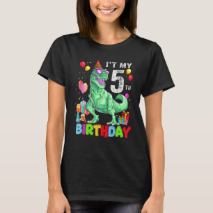 Camiseta 5 años es mi quinto cumpleaños Rex Dinosaur B