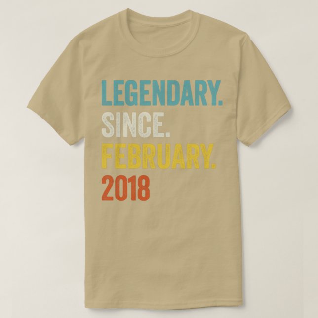 Camiseta 5 años legendarios desde febrero de 2018 5º cumple (Diseño del anverso)