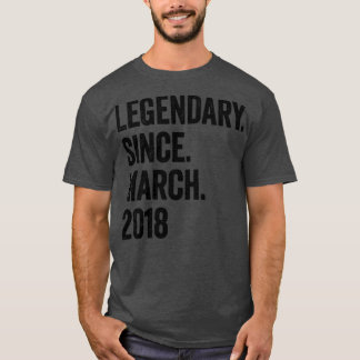 Camiseta 5 años legendarios desde marzo de 2018 5º cumpleañ
