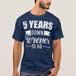 Camiseta 5 años para el quinto aniversario boda