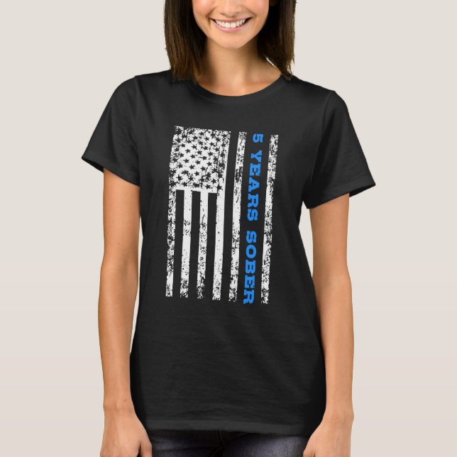 Camiseta 5 años sobrios (Anverso)