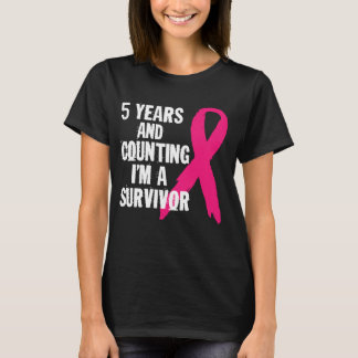 Camiseta 5 años y contando que soy un sobreviviente de cánc