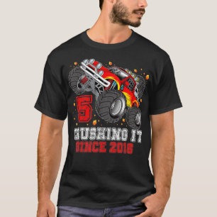 Camiseta 5 Aplastándolo Desde 2016 Monster Truck Lover 5th