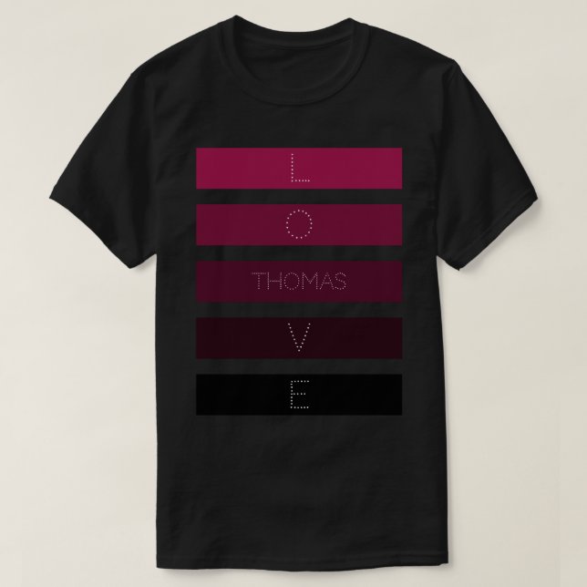 Camiseta 5 Bandas de degradado morado negro Nombre personal (Diseño del anverso)