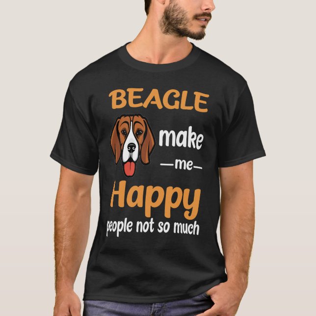 Camiseta 5 Beagle Me Hacen Feliz (Anverso)