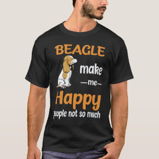 Camiseta 5 Beagle Me Hacen Feliz La Gente No Tanto Beagle