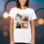 Camiseta 5 Collage Personalizado de fotos personalizado<br><div class="desc">Crea un Collage de fotos Personalizado único personalizado 5 camiseta fotográfica personalizada de Ricaso. Cuenta con 4 plantillas de fotos al frente y una al fondo</div>