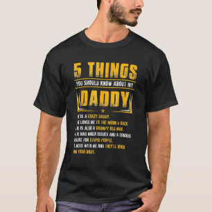 Camiseta 5 cosas que deberías saber sobre el D de mi papá p