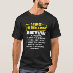 Camiseta 5 cosas que deberías saber sobre el día de mis pad