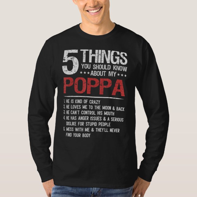 Camiseta 5 cosas que deberías saber sobre la D de mi padre  (Anverso)