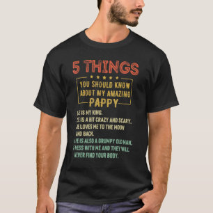 Camiseta 5 cosas que deberías saber sobre la D de mi papa p
