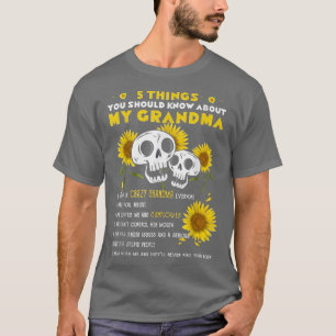 Camiseta 5 cosas que deberías saber sobre mi abuela