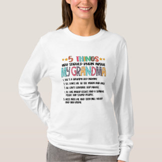 Camiseta 5 cosas que deberías saber sobre mi abuela Hallowe
