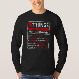 Camiseta 5 cosas que deberías saber sobre mi esposa