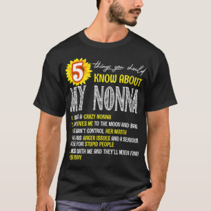 Camiseta 5 Cosas Que Deberías Saber Sobre Mi Girasol Nonna
