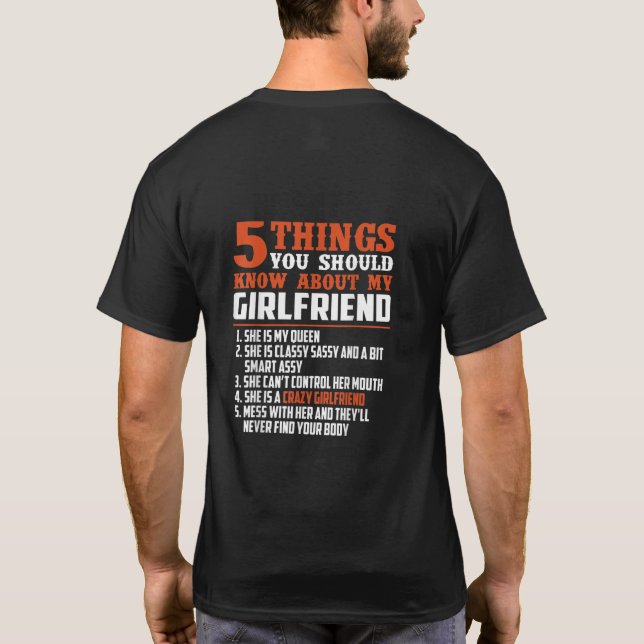 Camiseta 5 cosas que deberías saber sobre mi novia (Reverso)