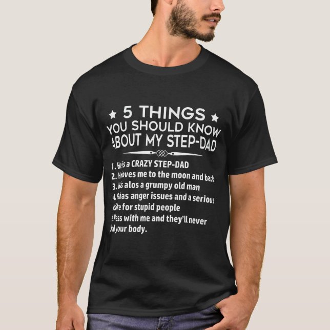 Camiseta 5 cosas que sabes sobre el día de mi papá (Anverso)