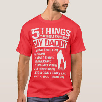 Camiseta 5 cosas sobre los regalos divertidos de mi papá de