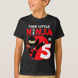 Camiseta 5 cumpleaños 5 años de edad fiesta de niños pequeñ