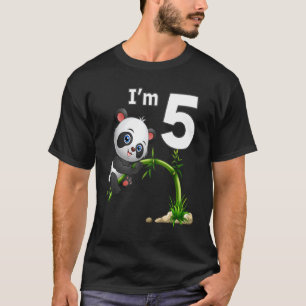 Camiseta 5 cumpleaños 5 años Fiesta Animal Panda 2