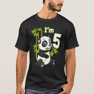 Camiseta 5 Cumpleaños 5 Años Fiesta Animal Panda 3