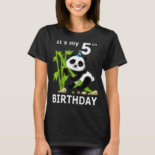 Camiseta 5 Cumpleaños 5 Años Fiesta Animal Panda 7