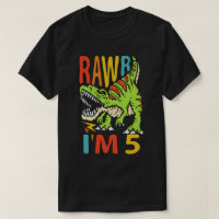 5 cumpleaños Dinosaur T Rex Rawr Tengo 5 años para