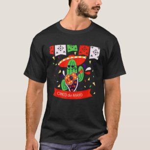Camiseta 5 De Mayo Cactus Tocando Guitarra Cinco De Mayo