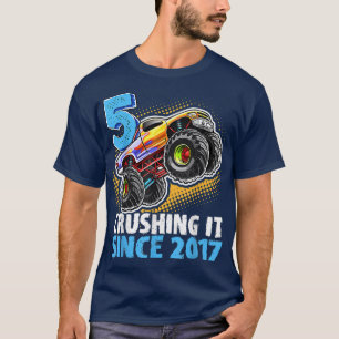 Camiseta 5 Desde 2017 Monster Truck 5.º nacimiento