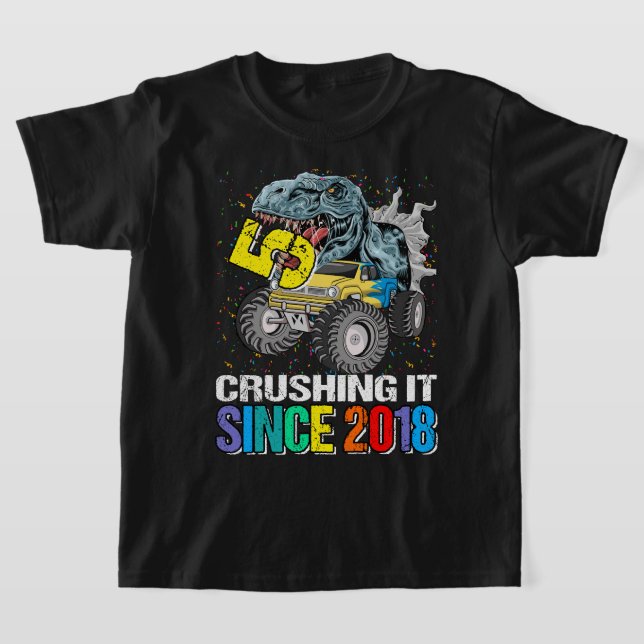 Camiseta 5 Desde 2018 Monster Truck Dinosaur 5t (Distribución)