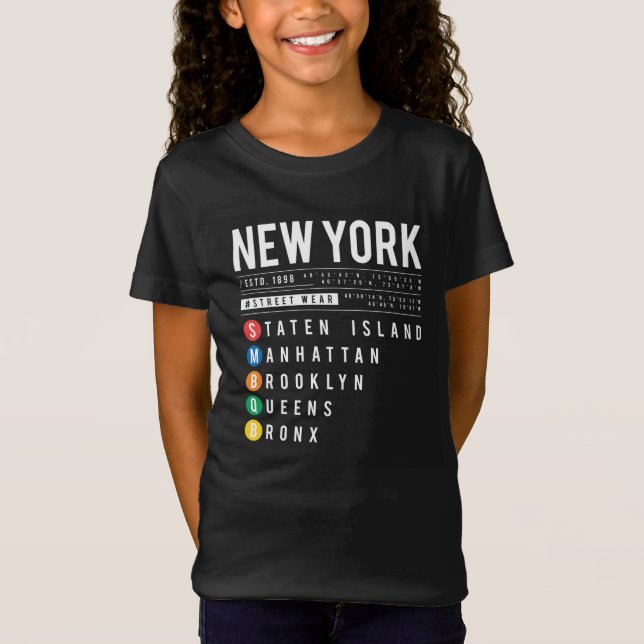 Camiseta 5 distritos de Nueva York (Anverso)