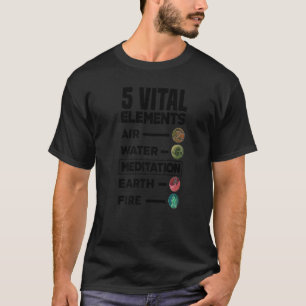 Camiseta 5 Elementos Vitales Medición del Agua Aérea Fuego 