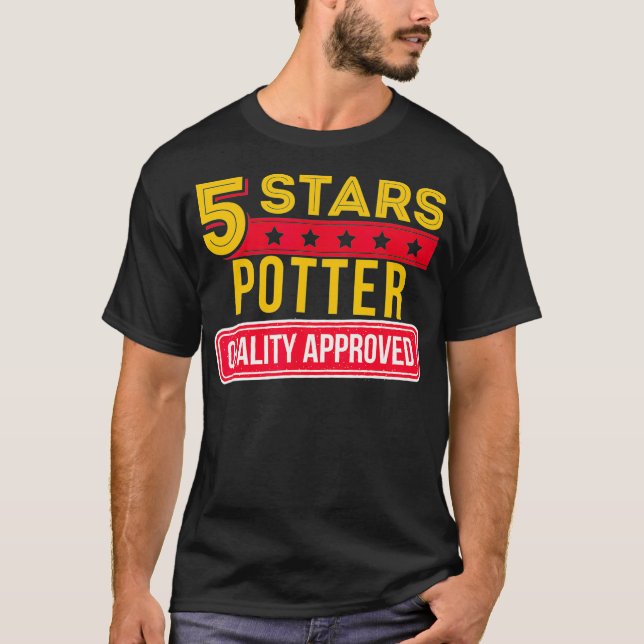 Camiseta 5 estrellas regalo de cerámica divertida y diverti (Anverso)