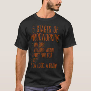 Camiseta 5 Etapas De La Medida De Madera De Nuevo