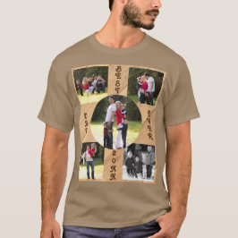 Camiseta 5 Foto Mejor Papá Hasta 20XX Grano De Madera Diago