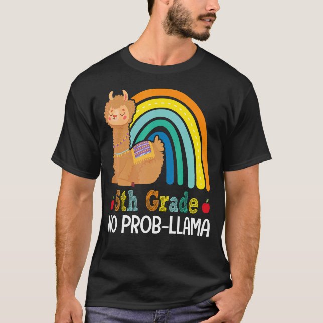 Camiseta 5 Grado No Prob Llama Quinto Grado Profesor de Equ (Anverso)