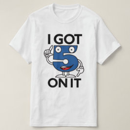 Camiseta 5 Hip Hop azul y blanco