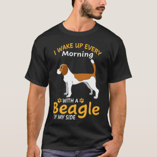 Camiseta 5 Me despierto cada mañana con un Beagle a mi lado