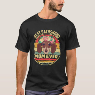 Camiseta 5 Mejor Dachshund Mamá Eres Vintage