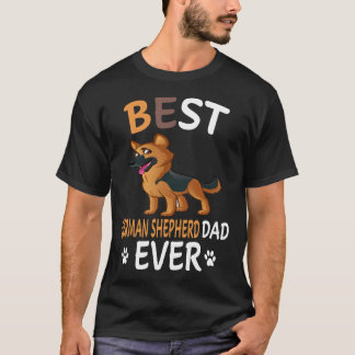 Camiseta 5 Mejor Pastor Alemán Papá de Todos los Tiempos