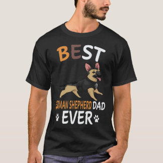 Camiseta 5 mejores pastor alemán papá siempre pastor alemán