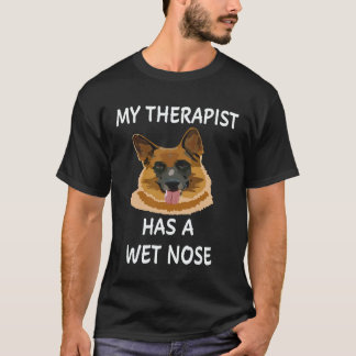 Camiseta 5 Mi Terapeuta Tiene Un Pastor Alemán Con Nariz Hú