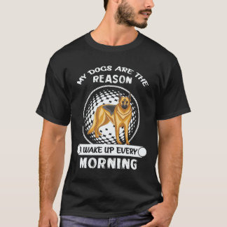 Camiseta 5 Mis Perros Son La Razón Por La Que Me Despierto 