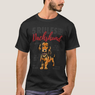 Camiseta 5 Normas Para Dachshund