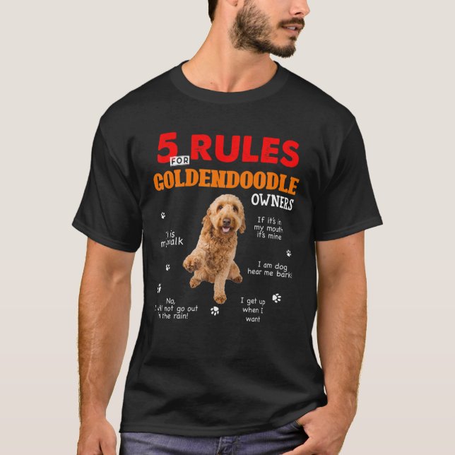 Camiseta 5 Normas Para Los Propietarios De Goldendoodle (Anverso)